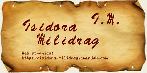 Isidora Milidrag vizit kartica